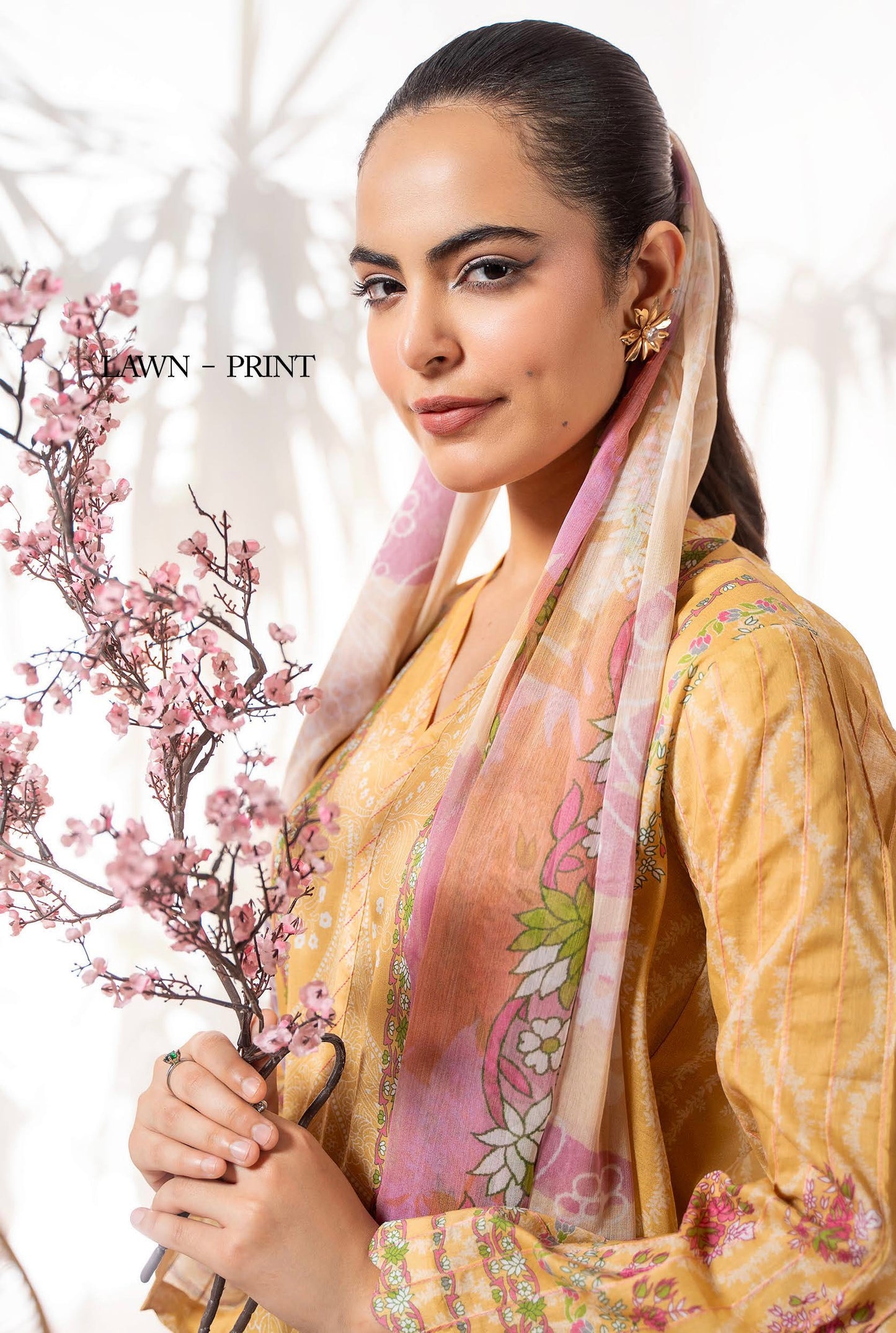 GJ Sunrise - 3 PC UNSTITCHED (SHIRT TROUSER & DUPATTA)