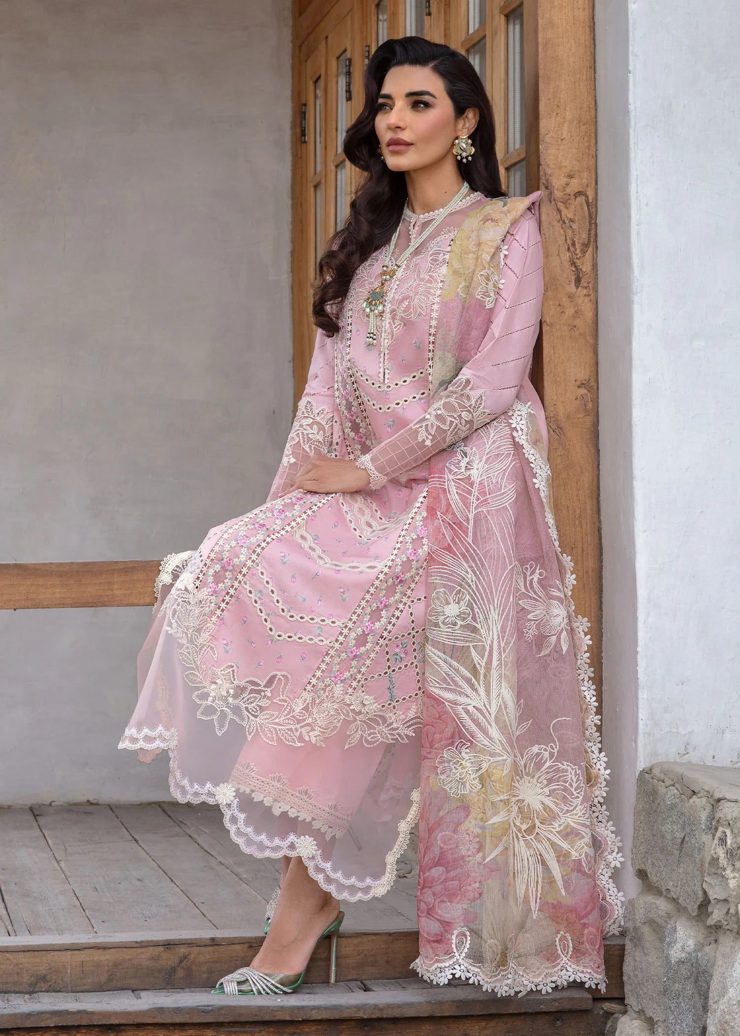 CRIMSON-  Luxury Embroidered Lawn 3PC Unstitched
