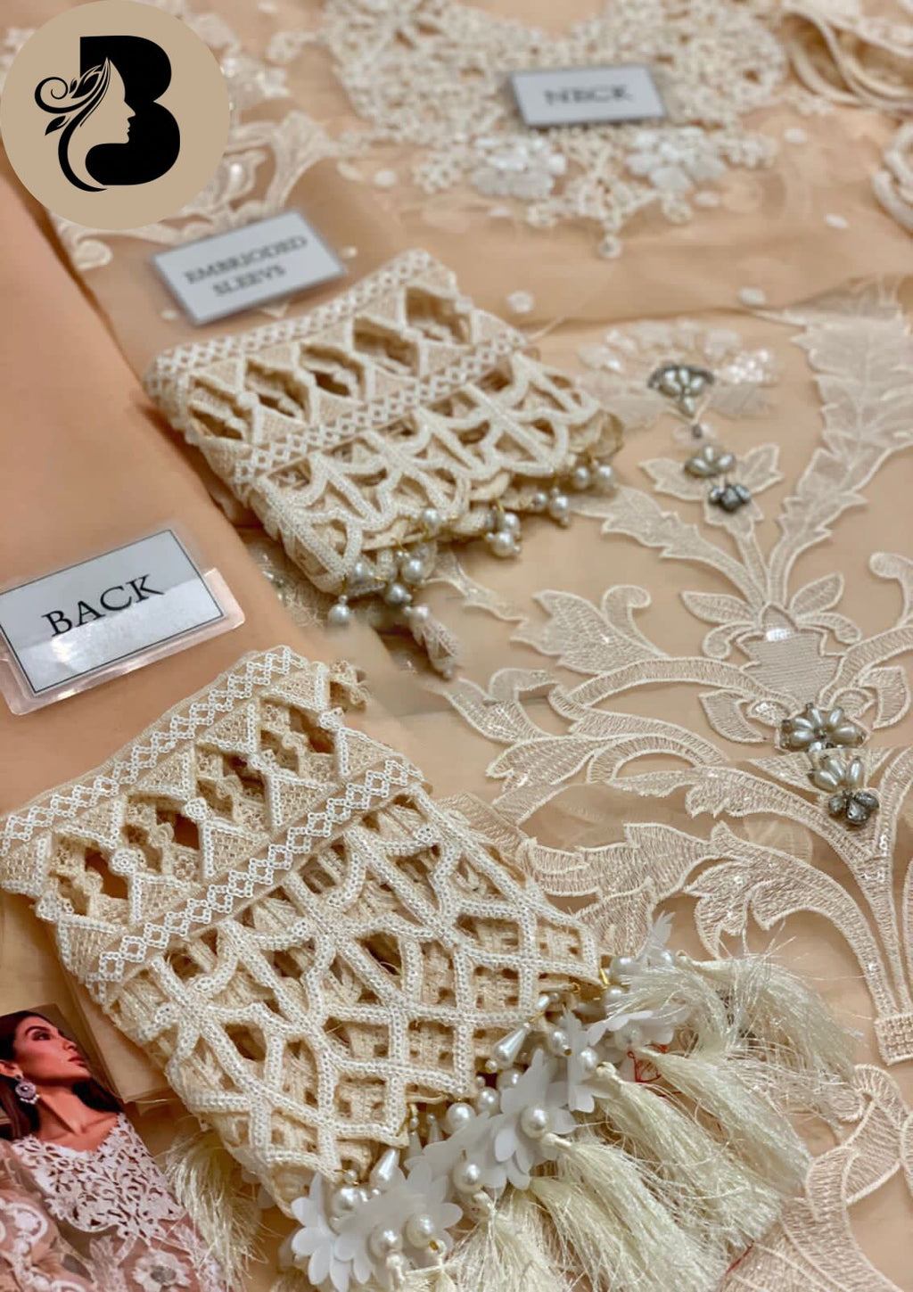 MARIA.B. - Unstitched Organze Embroidered 3 Piece