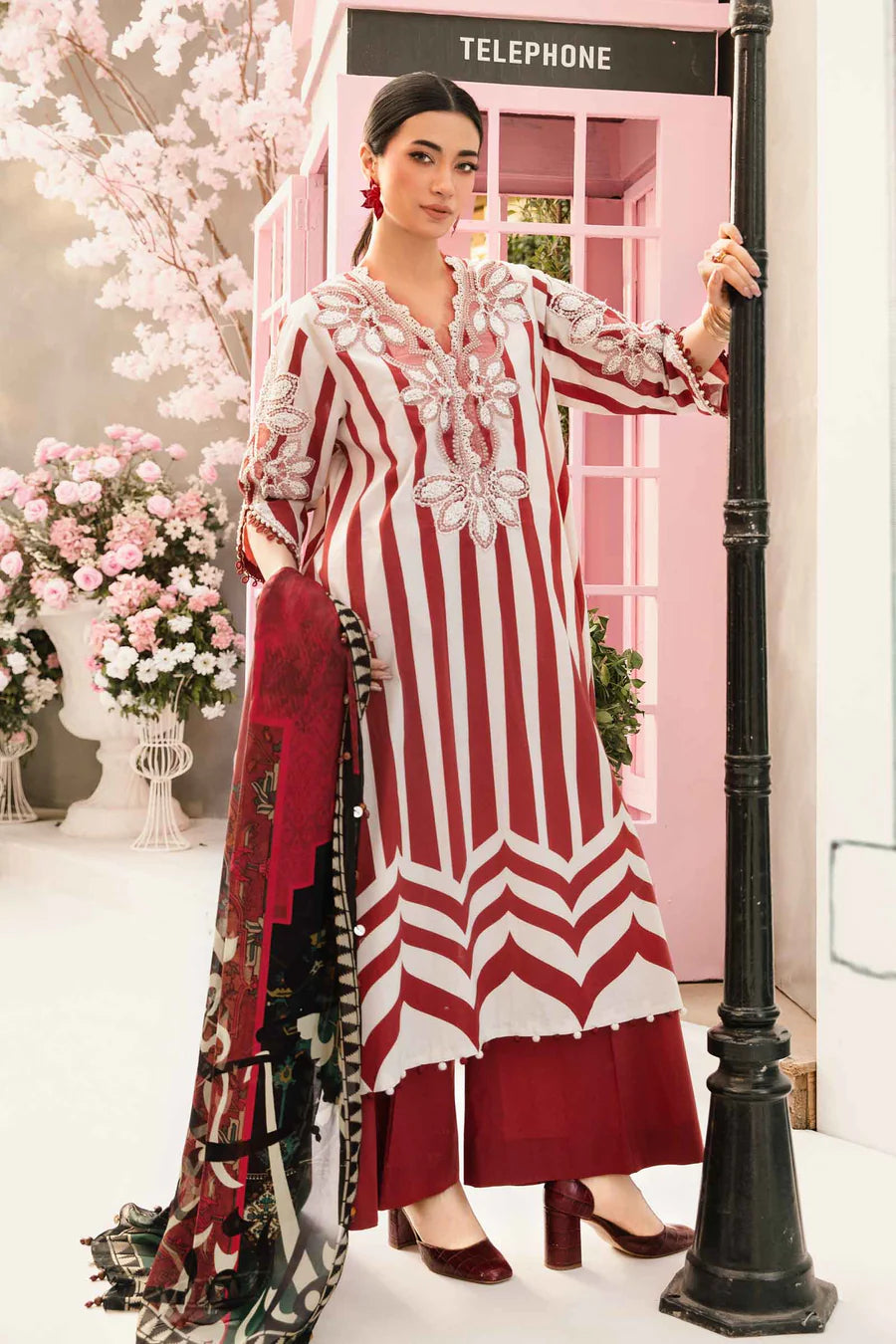 MARIA.B. - Unstitched Lawn Embroidered 3 Piece