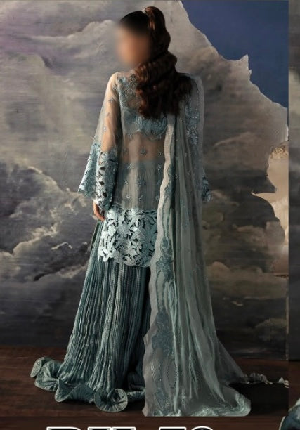 Afrozeh - Unstitched Oranza with Satin Silk Touser