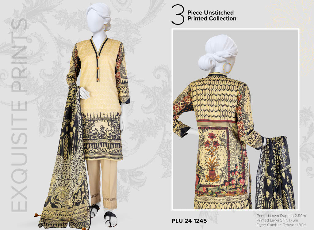 Panjnad By J. | Lawn Printed 3 Piece Unstitched Suit
