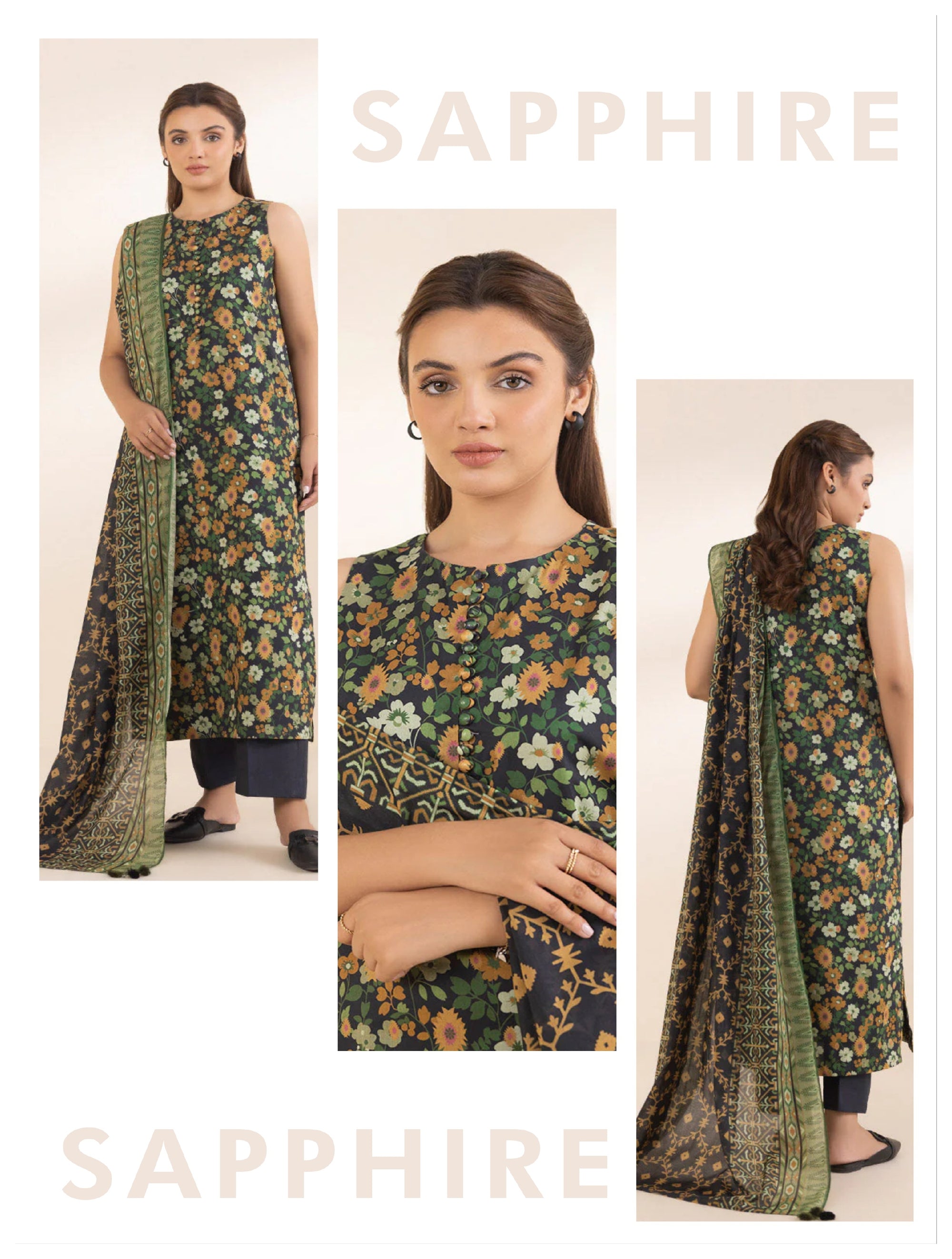 SAPPHIRE - 3 Piece - Printed Lawn Suit