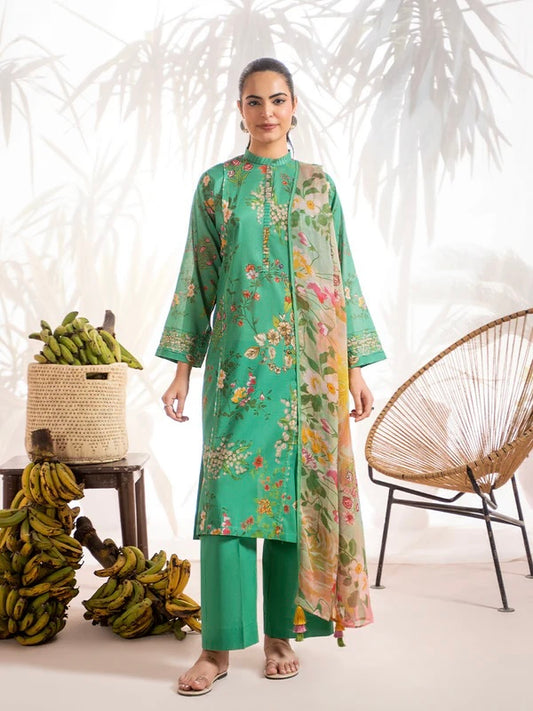 GJ Sunrise - 3 PC UNSTITCHED (SHIRT TROUSER & DUPATTA)