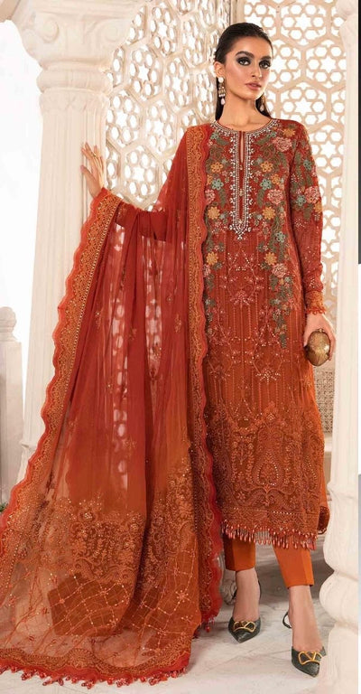 MARIA B. - Embroidered Chiffon 3 Piece Unstitched