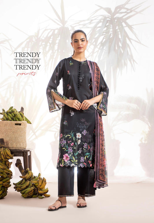 GJ SUNRISE 3 PC Unstitched (Shirt Trouser & Dupatta)