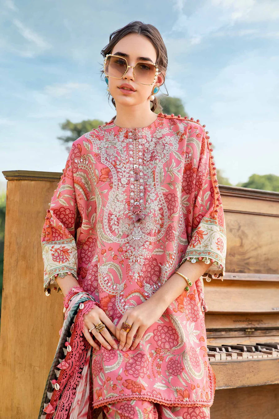 MARIA.B. - Unstitched Lawn Embroidered 3 Piece
