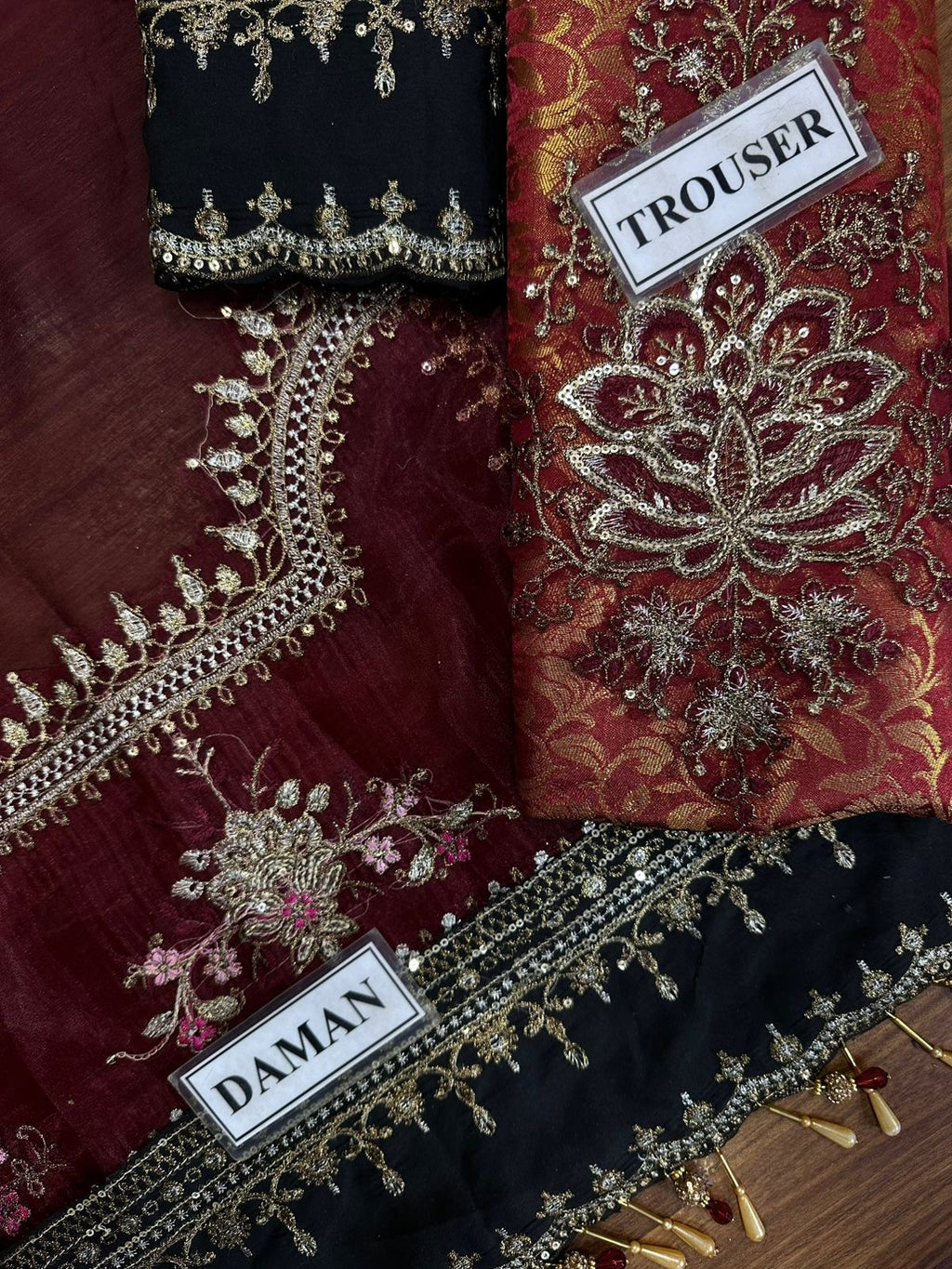 MARIA B. - Embroidered Chiffon 3 Piece Unstitched