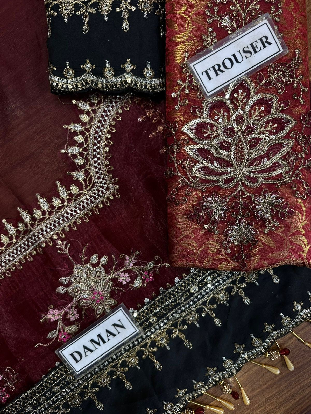 MARIA B. - Embroidered Chiffon 3 Piece Unstitched