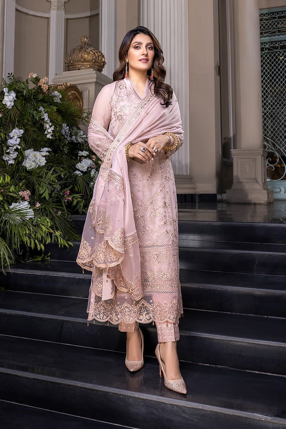 Azure - Embroidered Chiffon 3 Piece Unstitched