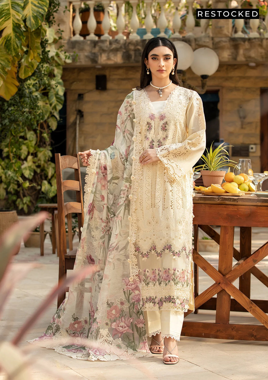Elaf - 3 Piece Embroidered Unstitched Luxury Lawn