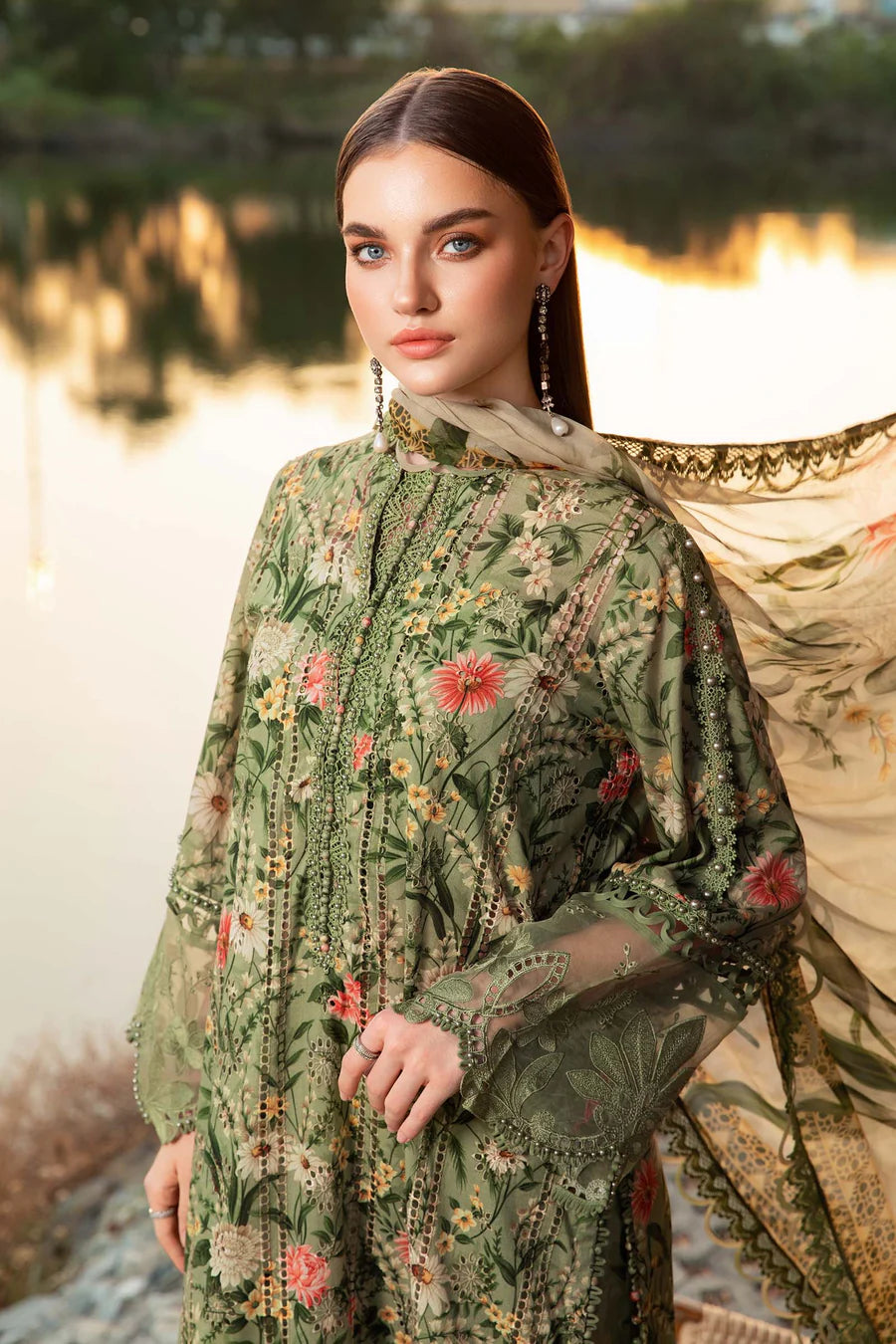MARIA B. - 3 Piece Unstitched Embroidered Lawn Suit