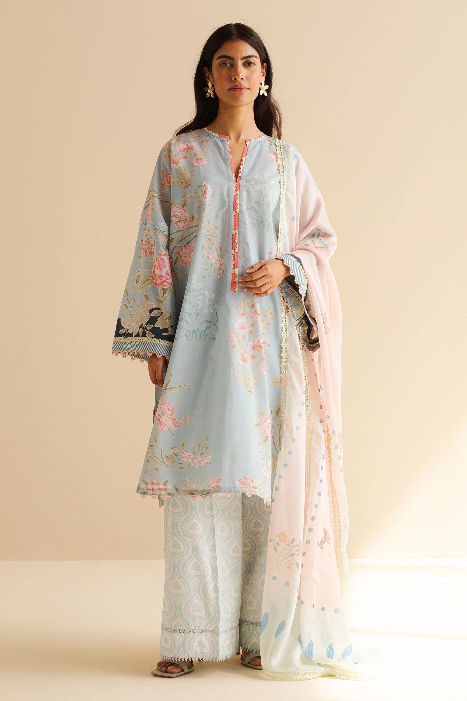 COCO BY ZARA SHAHJAHAN - 3PC UNSTITCHED - PRIINTED LAWN