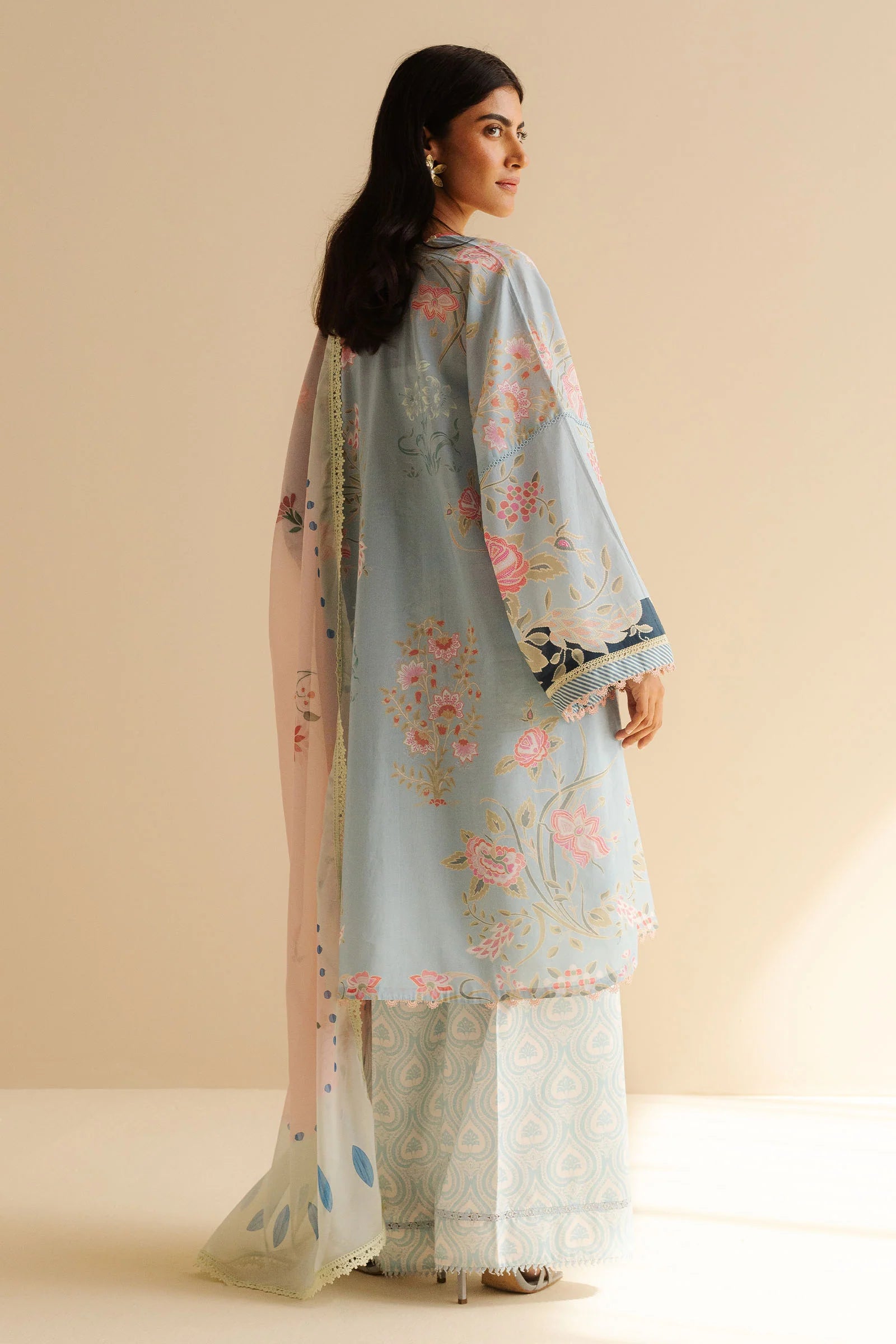 COCO BY ZARA SHAHJAHAN - 3PC UNSTITCHED - PRIINTED LAWN