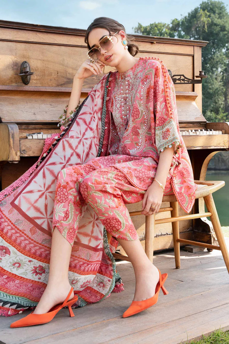 MARIA.B. - Unstitched Lawn Embroidered 3 Piece