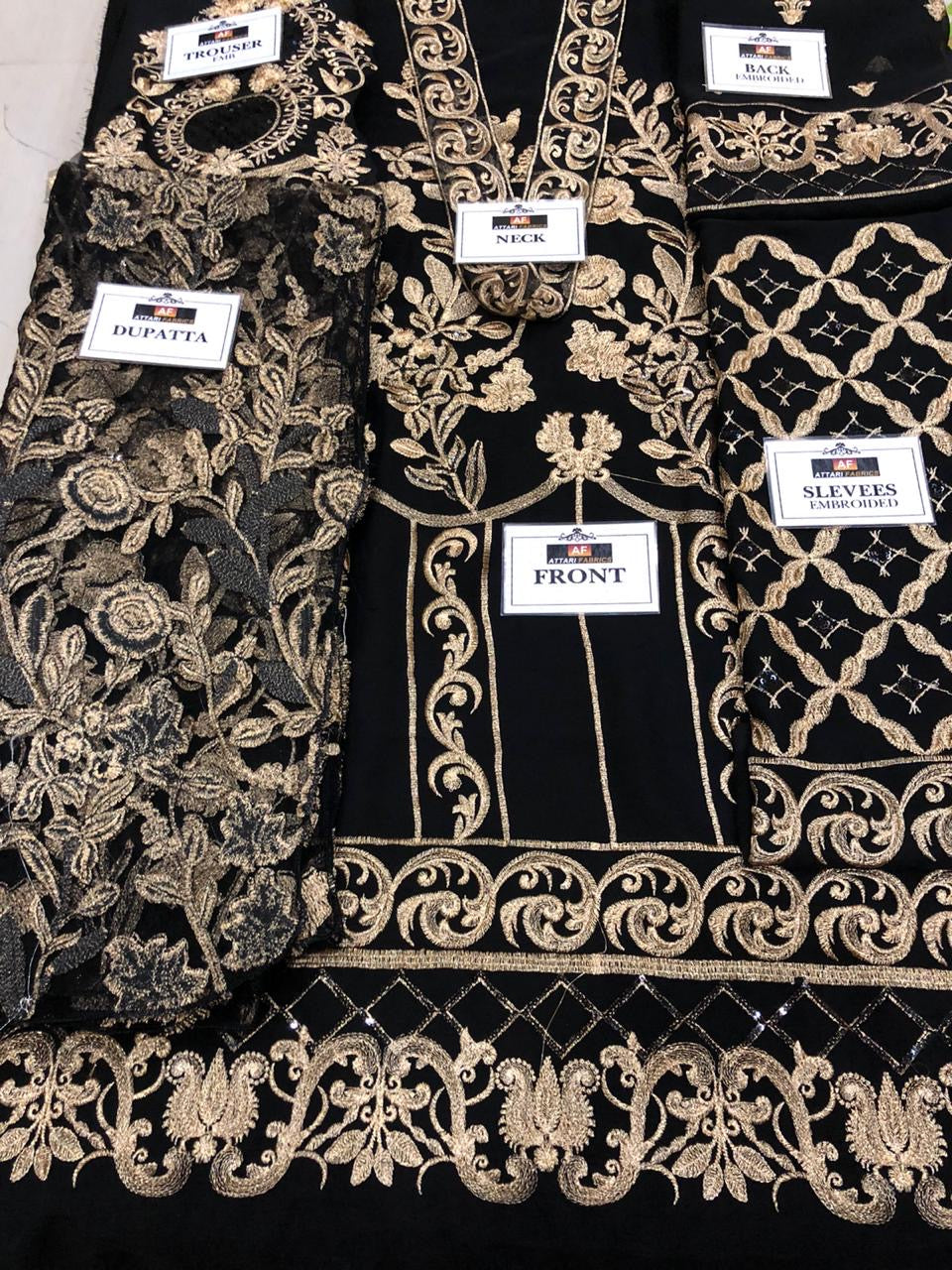 Gulal - Embroidered Luxury Chiffon Malai 3 Piece Unstitched