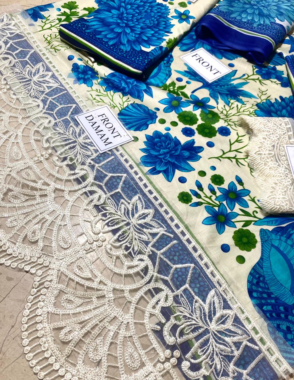 MARIA.B. - Unstitched Lawn Embroidered 3 Piece