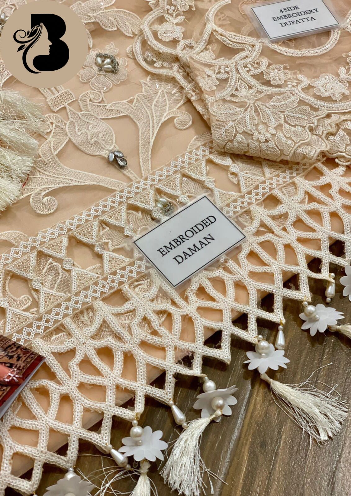 MARIA.B. - Unstitched Organze Embroidered 3 Piece