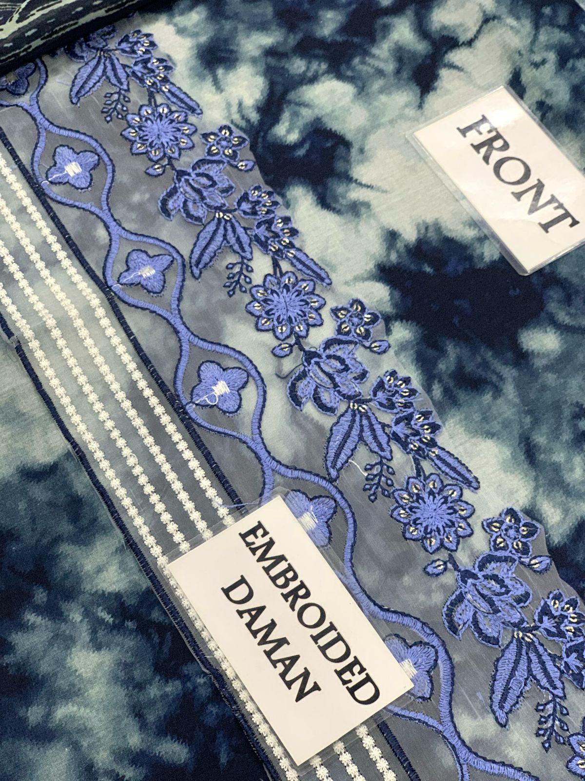 Sapphire - Unstitched Embroidered Lawn 3 PC unstitched