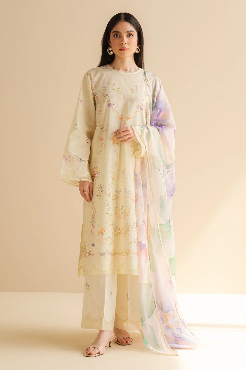COCO BY ZARA SHAHJAHAN - 3PC UNSTITCHED - PRIINTED LAWN