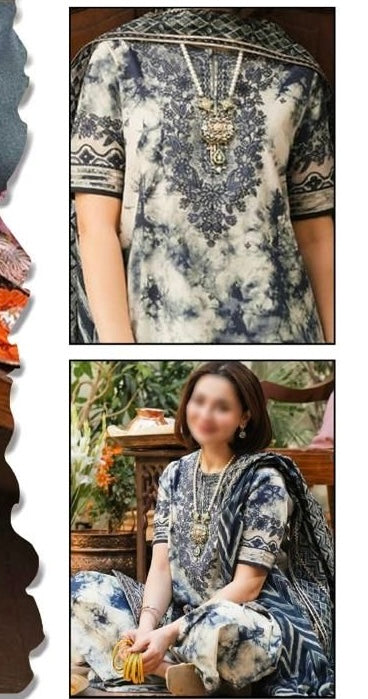 Sapphire - Unstitched Embroidered Lawn 3 PC unstitched