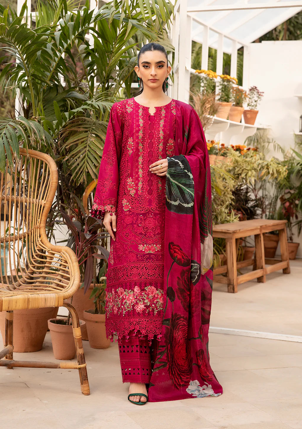 Elaf - 3 Piece Embroidered Unstitched Luxury Lawn