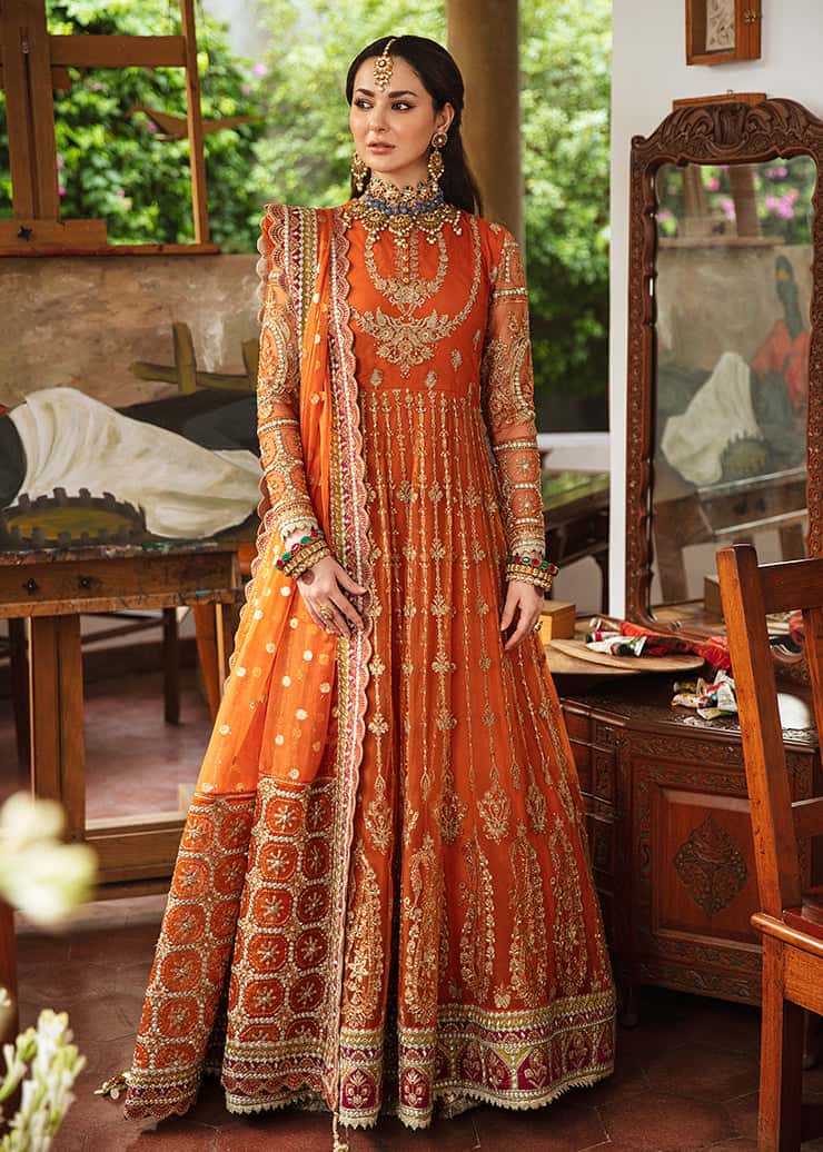 Afrozeh- Maxi With Duppatta & Trouser