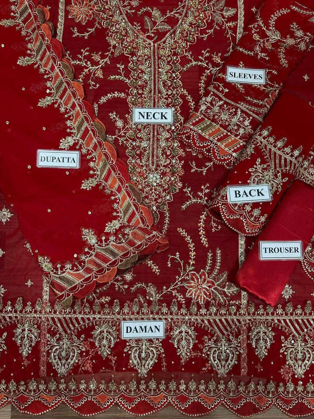 MARIA B. - Embroidered Chiffon 3 Piece Unstitched