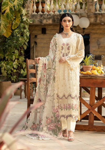 Elaf - 3 Piece Embroidered Unstitched Luxury Lawn