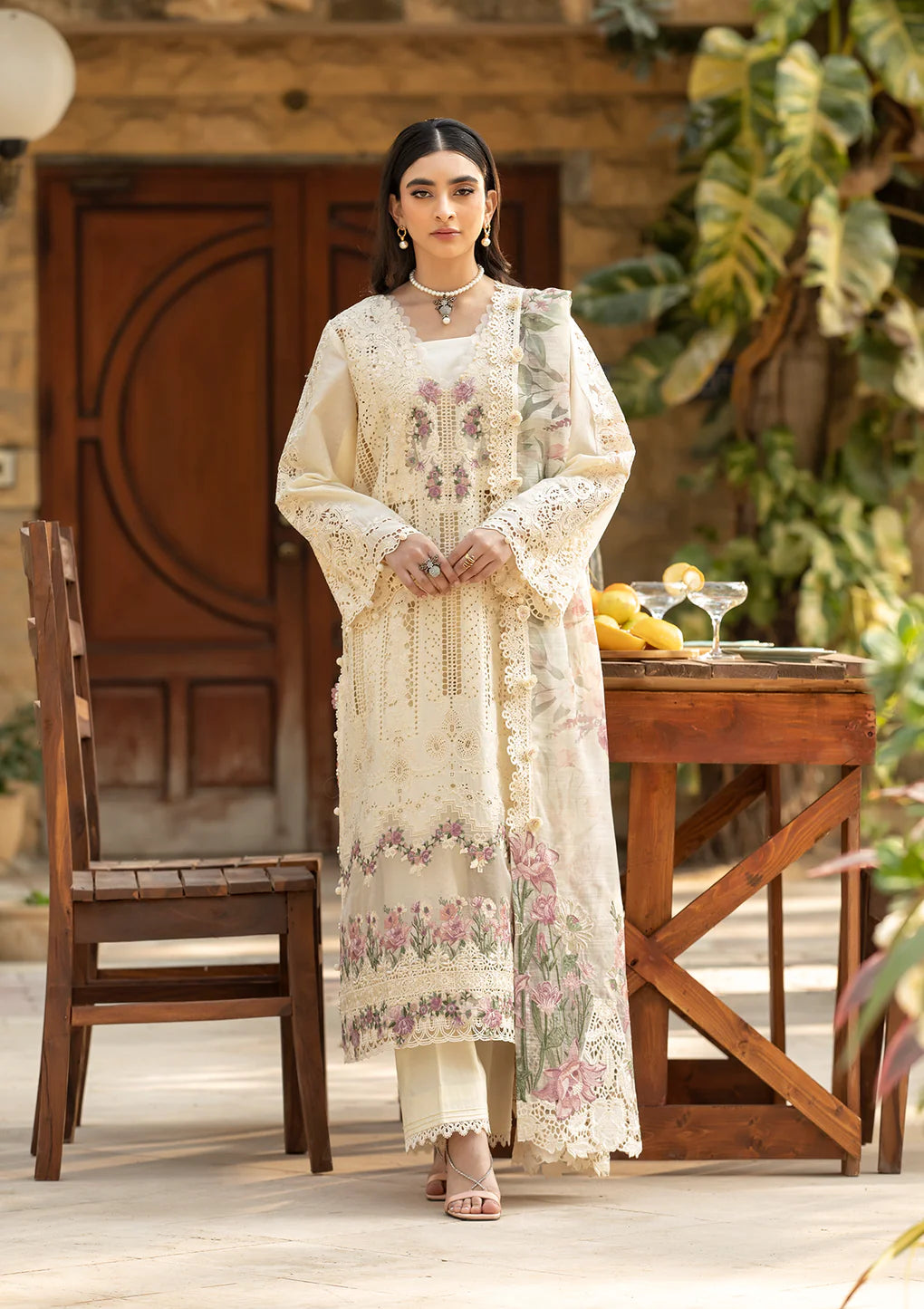 Elaf - 3 Piece Embroidered Unstitched Luxury Lawn