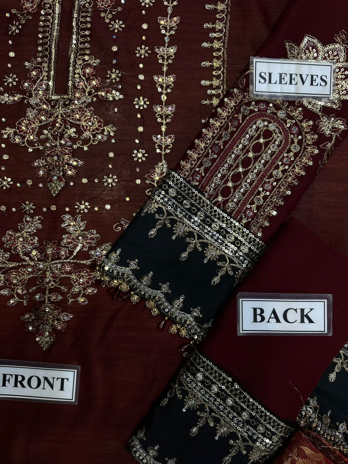 MARIA B. - Embroidered Chiffon 3 Piece Unstitched