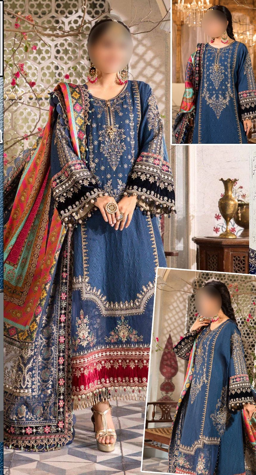 MARIA B. - Embroidered Chiffon 3 Piece Unstitched