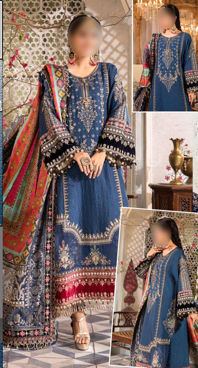 MARIA B. - Embroidered Chiffon 3 Piece Unstitched