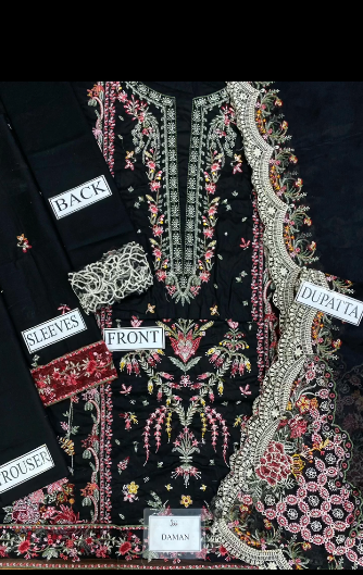 QALAMKAR - 3PC EMBROIDERED Unstitched