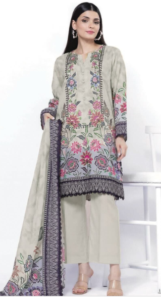 Khaadi - Unstitched 3 Piece Printed Lawn
