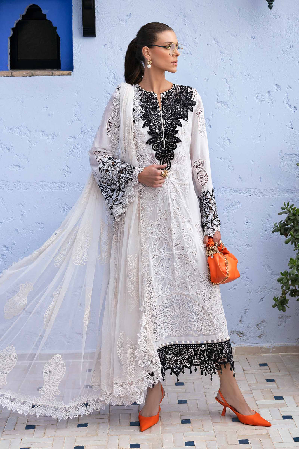 MARIA B. - 3 Piece Unstitched Embroidered Paper Cotton Suit