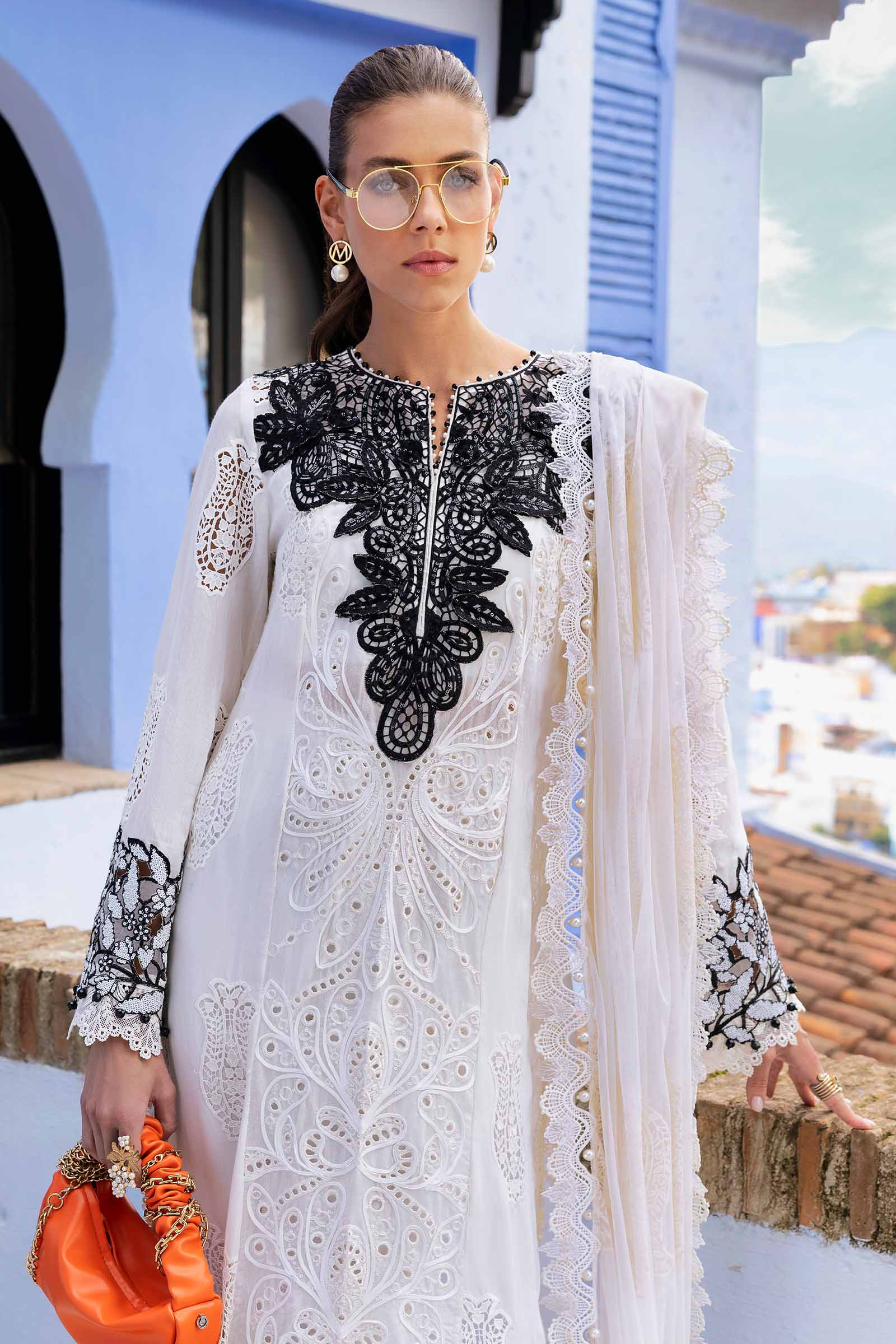 MARIA B. - 3 Piece Unstitched Embroidered Paper Cotton Suit