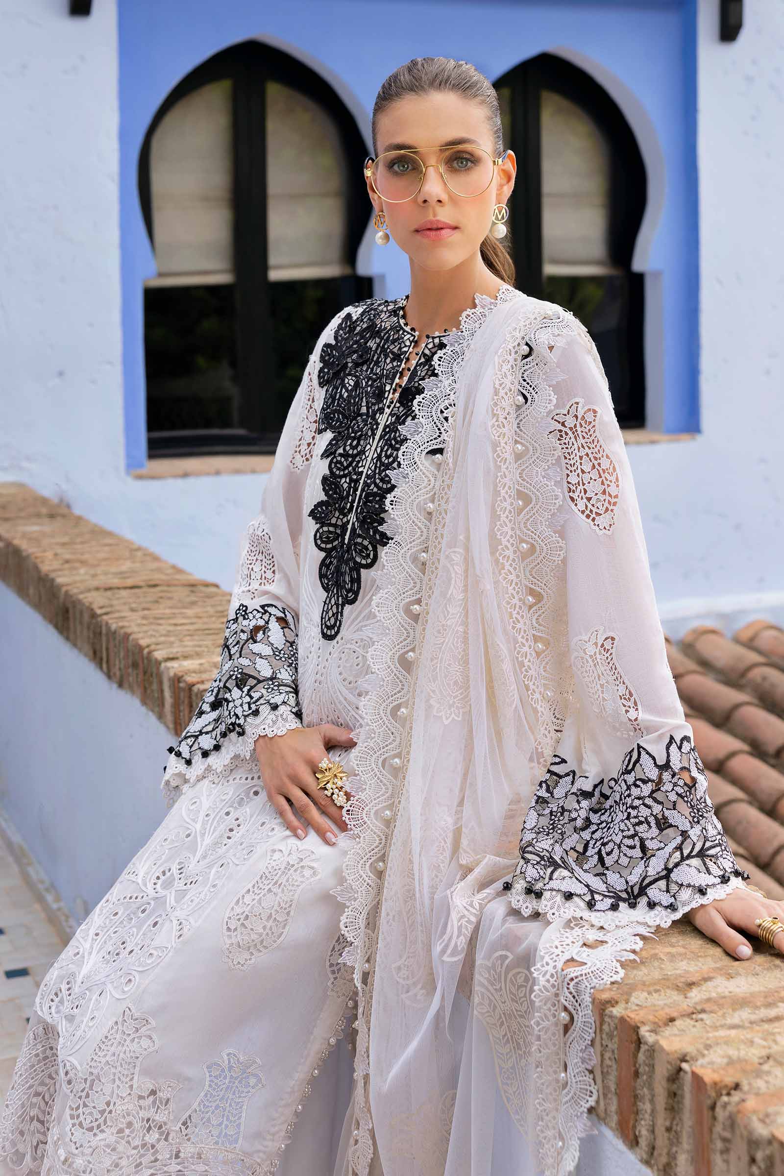 MARIA B. - 3 Piece Unstitched Embroidered Paper Cotton Suit