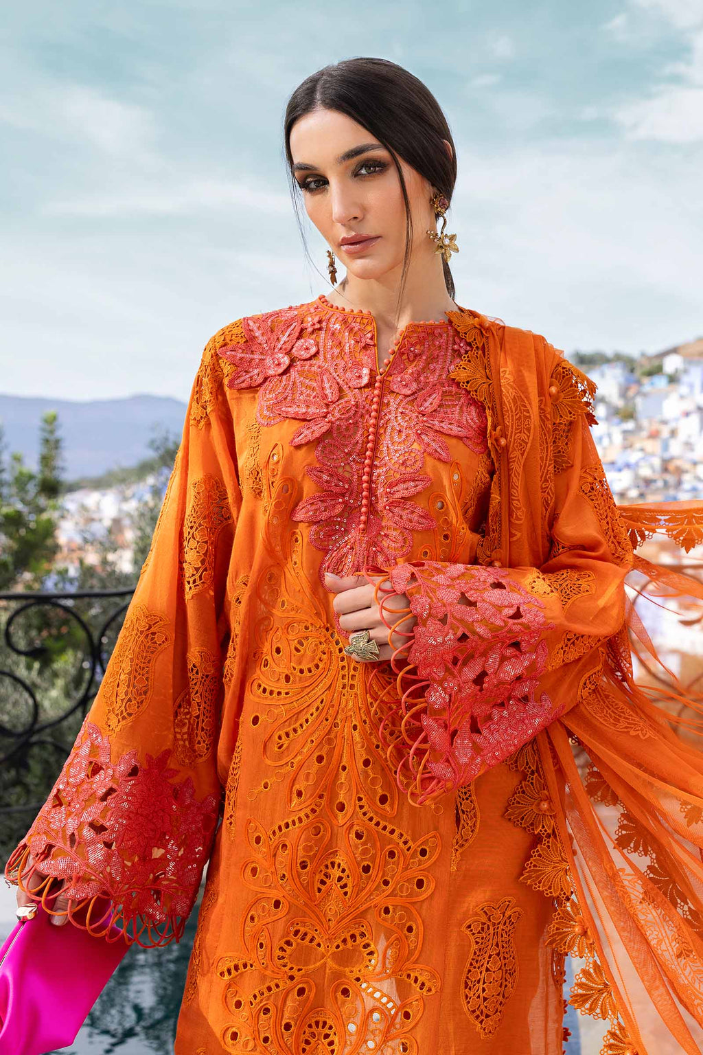 MARIA B. - 3 Piece Unstitched Embroidered Paper Cotton Suit