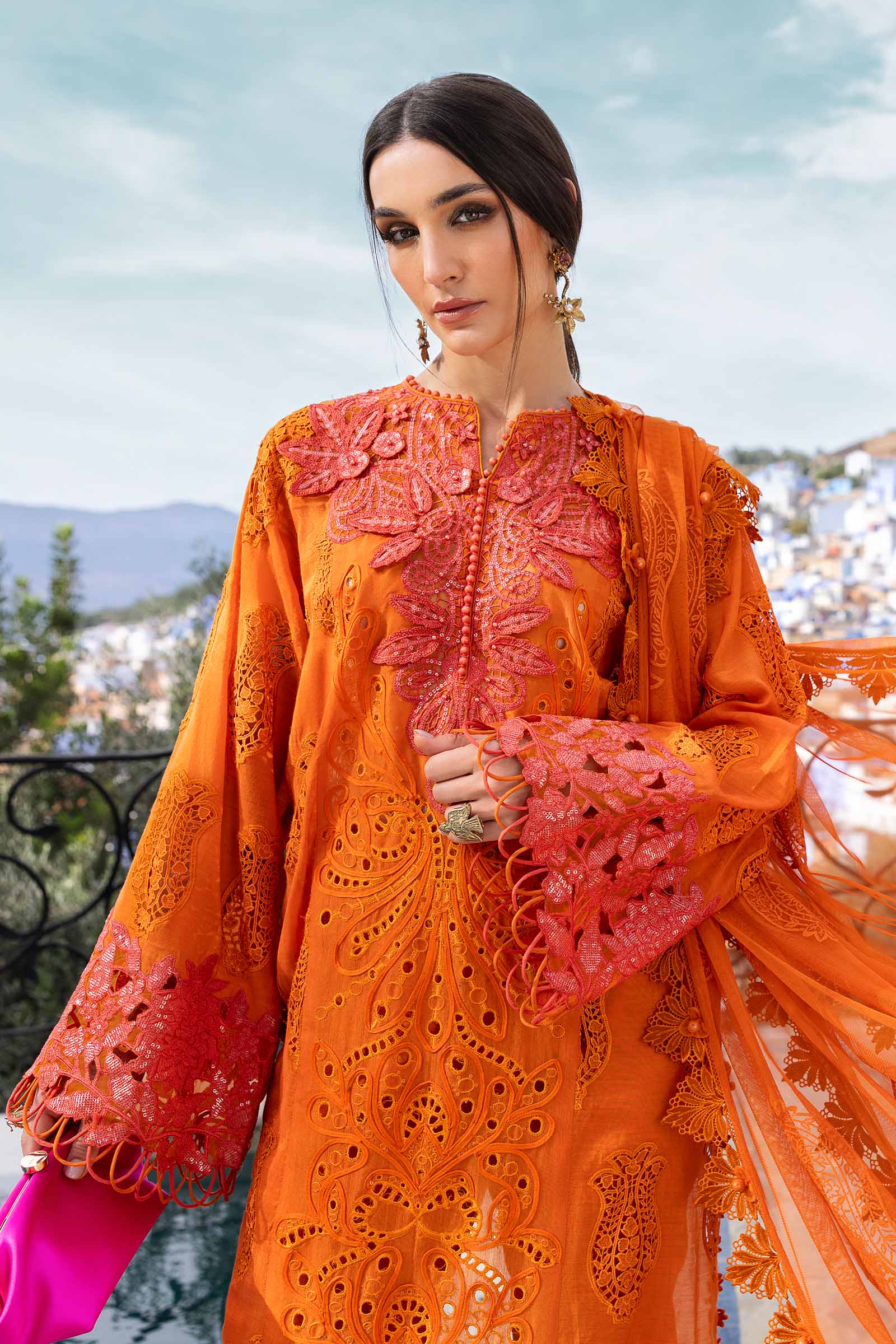 MARIA B. - 3 Piece Unstitched Embroidered Paper Cotton Suit