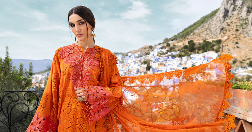 MARIA B. - 3 Piece Unstitched Embroidered Paper Cotton Suit