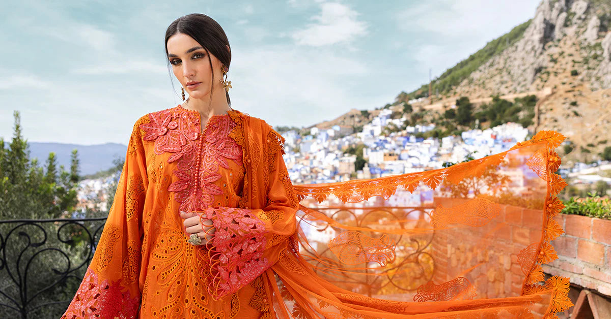 MARIA B. - 3 Piece Unstitched Embroidered Paper Cotton Suit