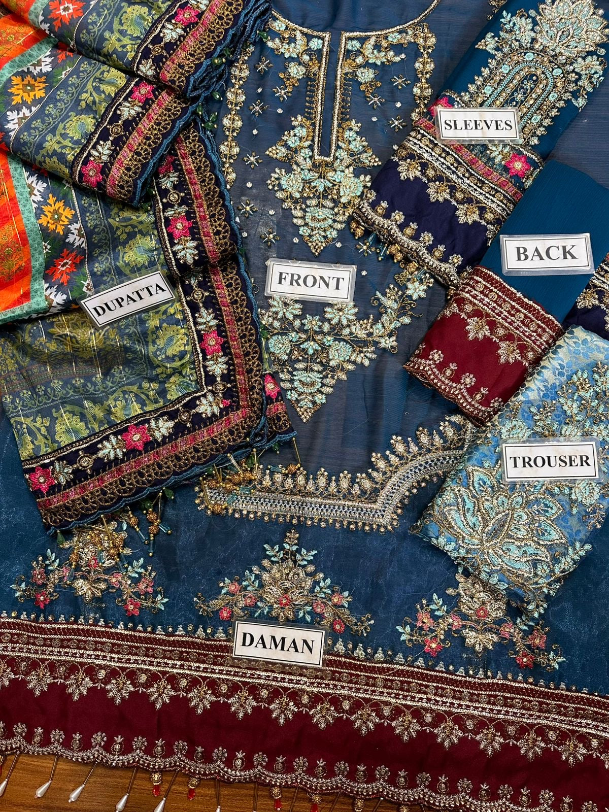 MARIA B. - Embroidered Chiffon 3 Piece Unstitched