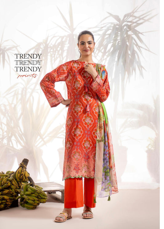 GJ SUNRISE - 3 PC UNSTITCHED (SHIRT TROUSER & DUPATTA)