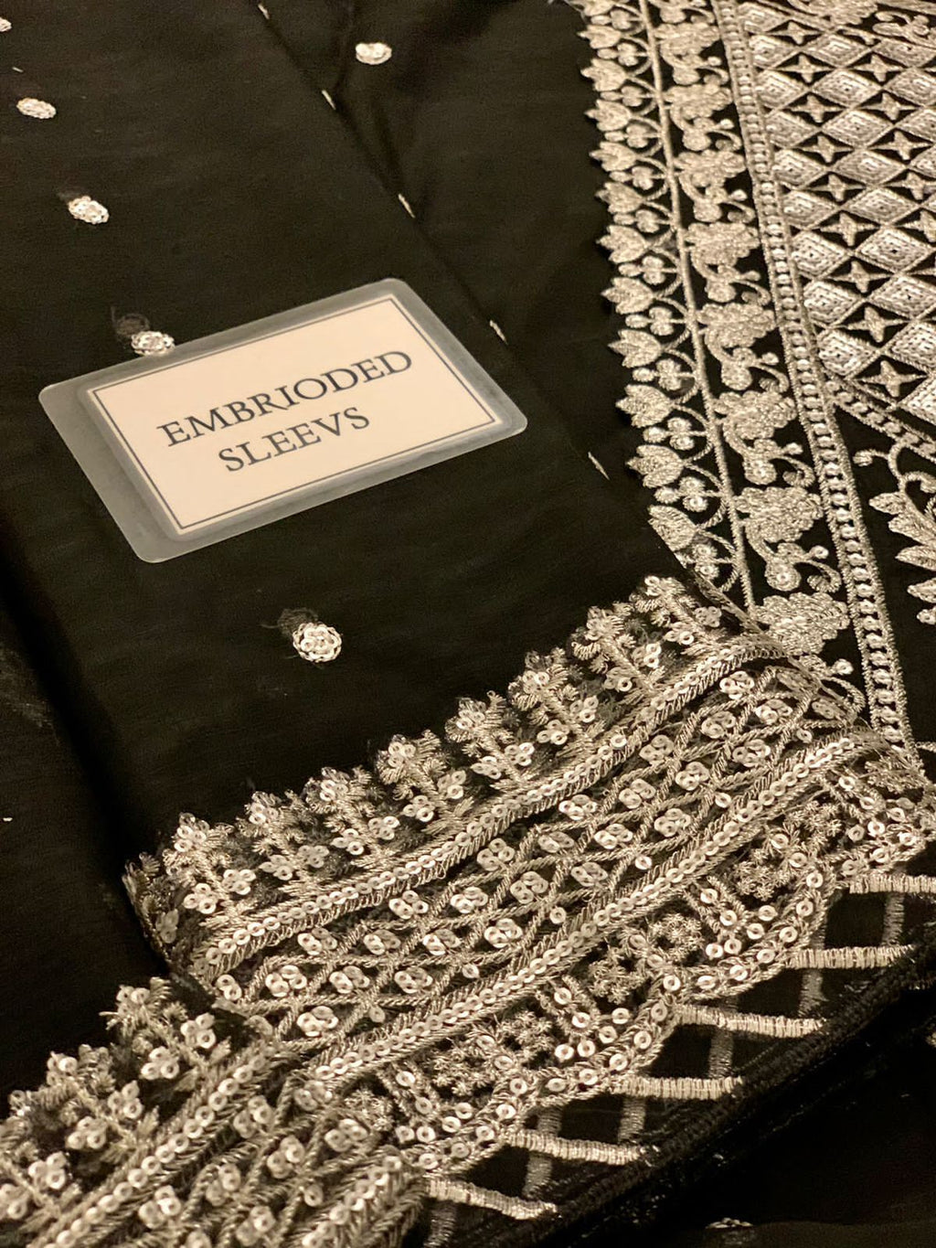 Asim jofa - Chiffon Embroidered 3 Piece Unstitched