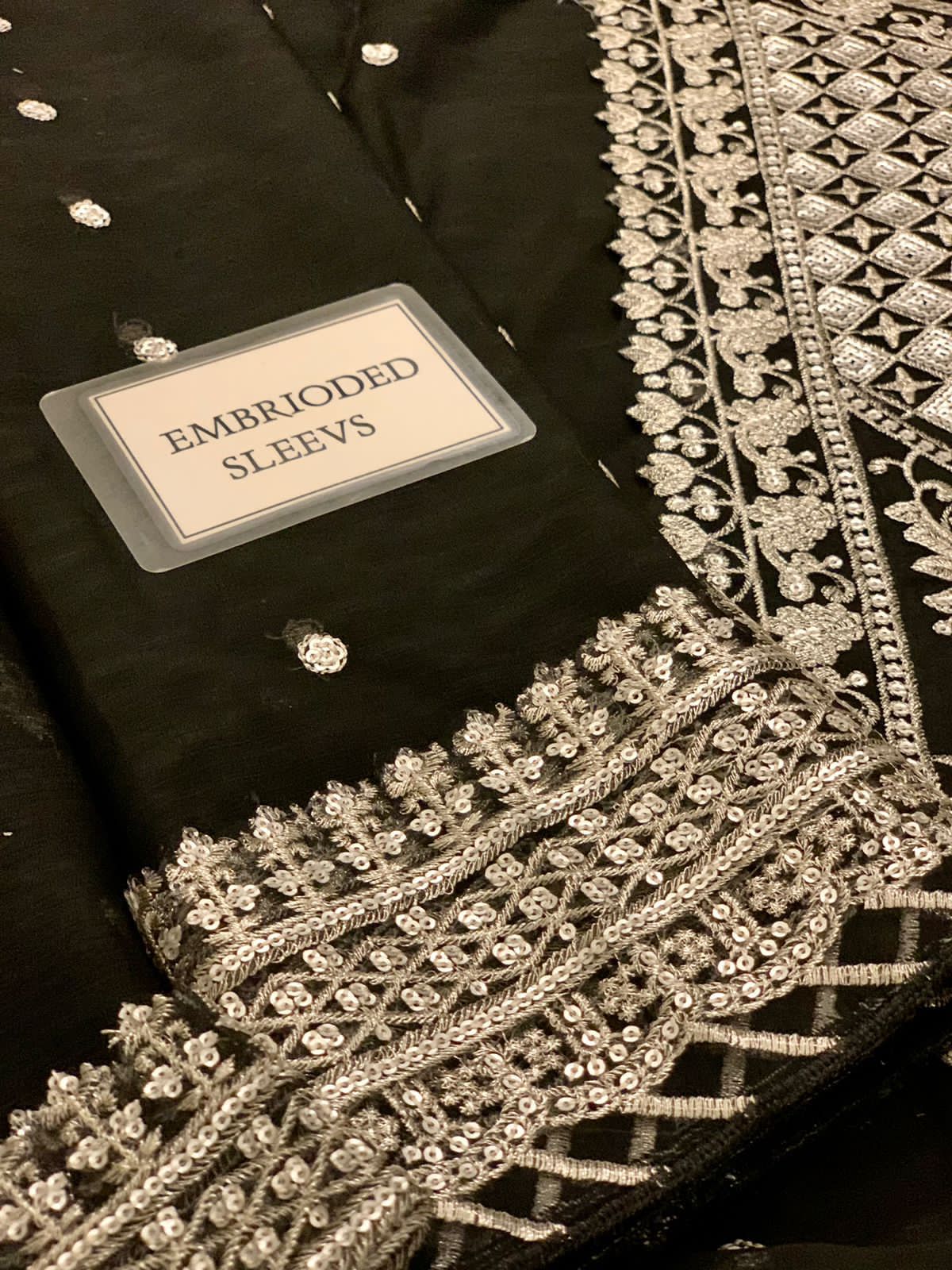 Asim jofa - Chiffon Embroidered 3 Piece Unstitched