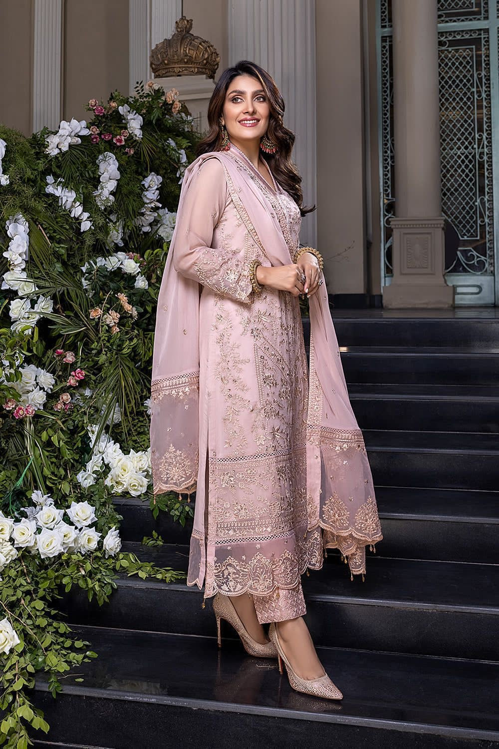 Azure - Embroidered Chiffon 3 Piece Unstitched