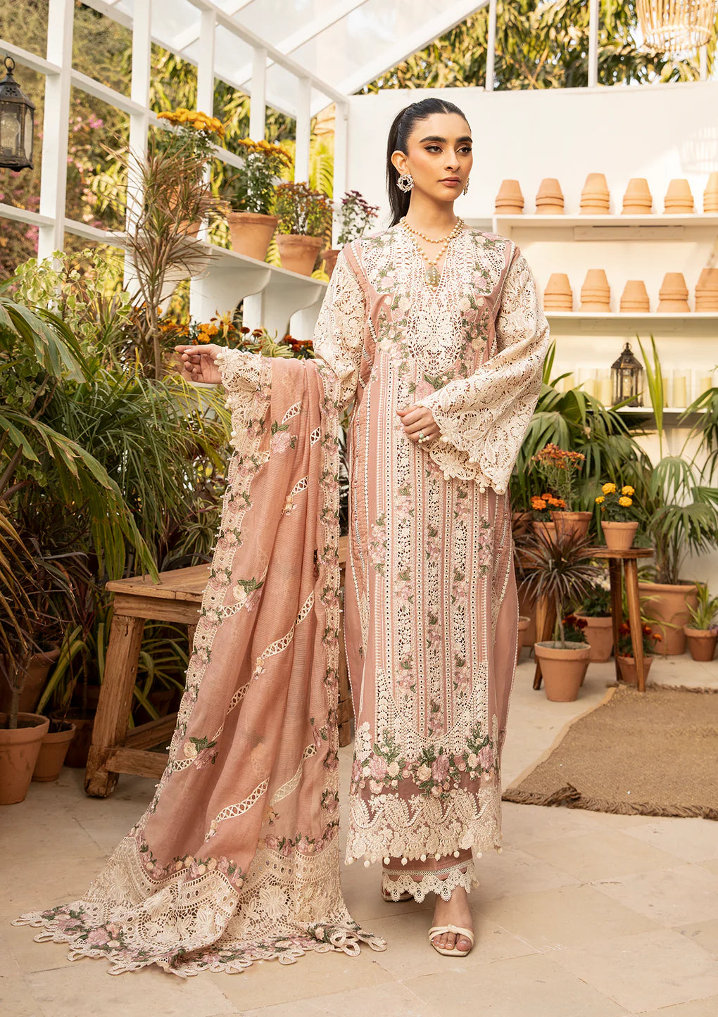 Elaf - 3 Piece Embroidered Unstitched Luxury Lawn