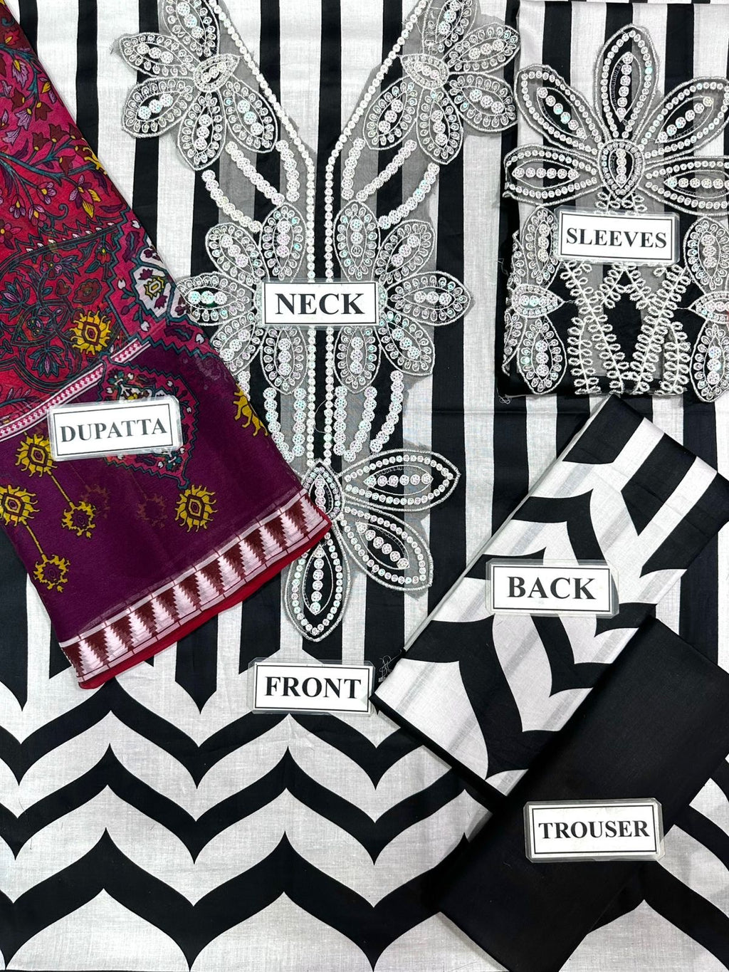 MARIA.B. - Unstitched Lawn Embroidered 3 Piece