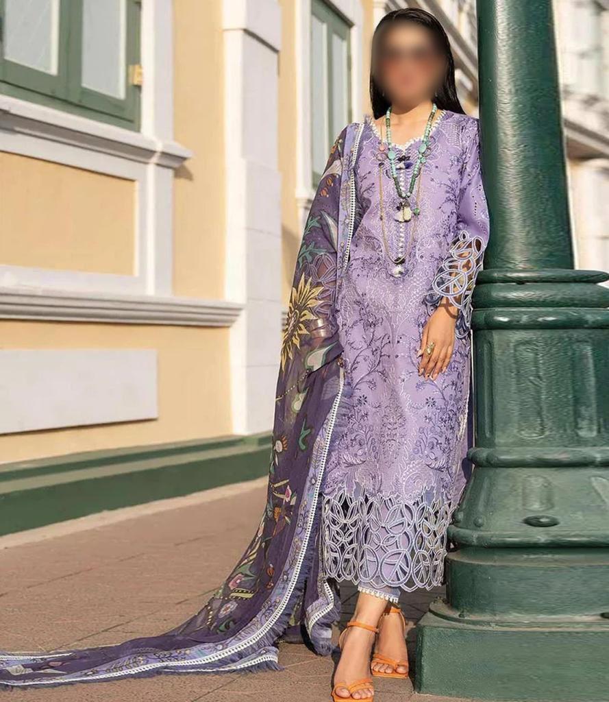 MUSHQ LAWN COLLECTION - 3 Piece fully heavy alternet embroidered - Unstitched